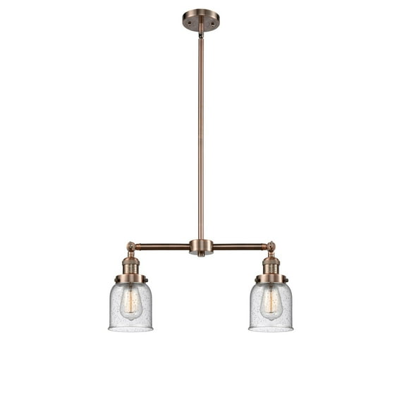 Innovations Lighting 209 Small Bell Small Bell 2 Light 21" Wide Linear Chandelier /