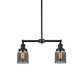thumbnail image 1 of Innovations Lighting 209-BK-G53 Small Bell 2 Light 21" Wide Linear Chandelier / Semi-Flush, 1 of 7