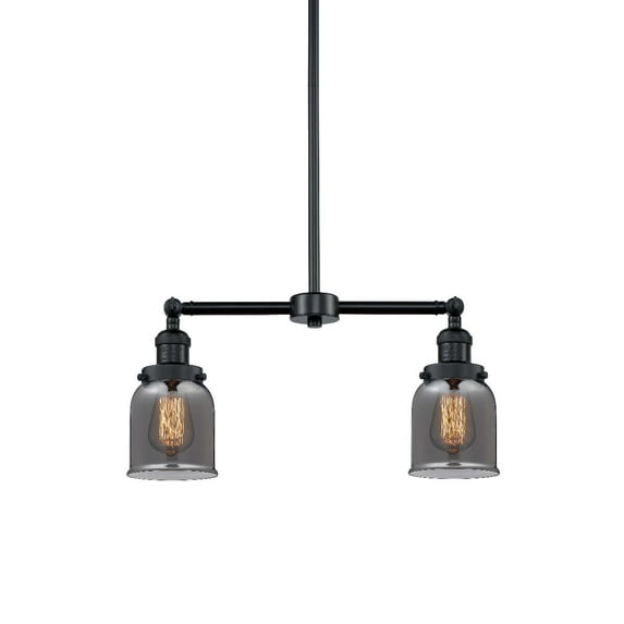 Innovations Lighting 209 Small Bell Small Bell 2 Light 21" Wide Linear Chandelier /