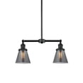thumbnail image 1 of Innovations Lighting 209-BK-G63 Small Cone 2 Light 21" Wide Linear Chandelier - Black, 1 of 7