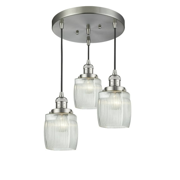 Innovations Lighting 211/3 Colton Colton 3 Light 14" Wide Multi Light Pendant - Nickel