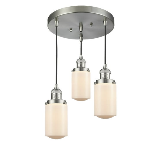 Innovations Lighting 211/3 Dover Dover 3 Light 11" Wide Multi Light Pendant - White