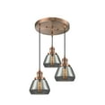 thumbnail image 1 of Innovations Lighting 211/3 Fulton Fulton 3 Light 13" Wide Multi Light Pendant - Copper, 1 of 1