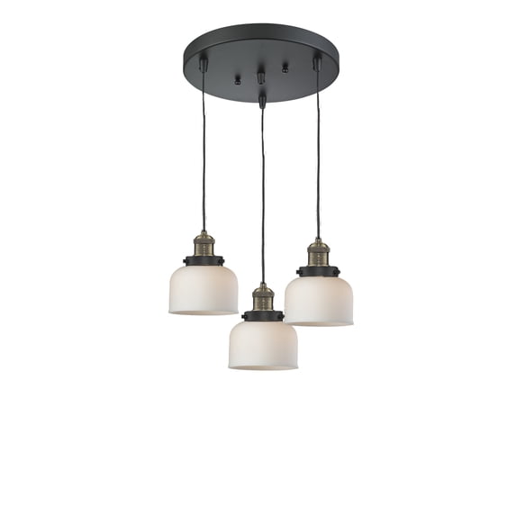 Innovations Lighting 211/3 Large Bell Large Bell 3 Light 19" Wide Multi Light Pendant -