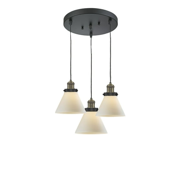Innovations Lighting 211/3 Large Cone Large Cone 3 Light 13" Wide Multi Light Pendant -