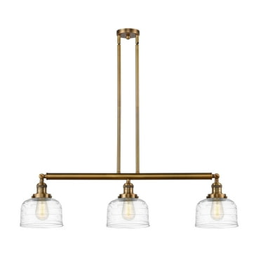 Innovations Lighting 213-13-41 Bell Linear Bell 3 Light 41" Wide Linear Pendant - Brushed