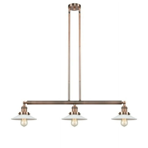Innovations Lighting 213 Halophane Halophane 3 Light 41" Wide Linear Chandelier - Antique