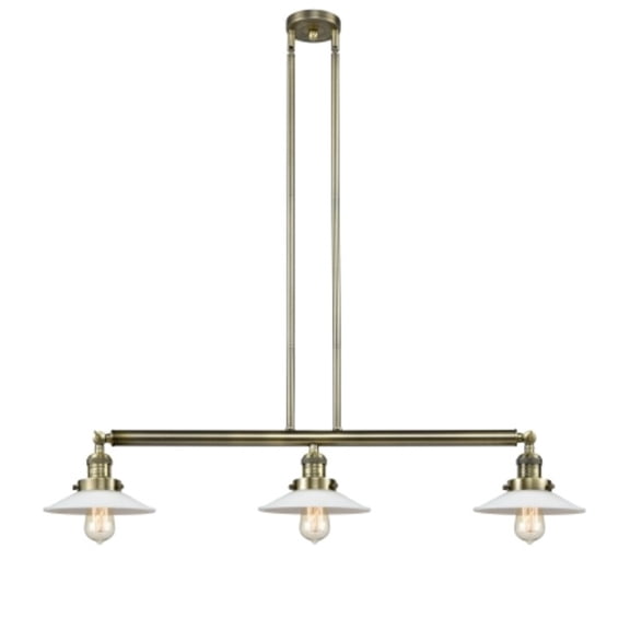 Innovations Lighting 213 Halophane Halophane 3 Light 41" Wide Linear Chandelier - Antique