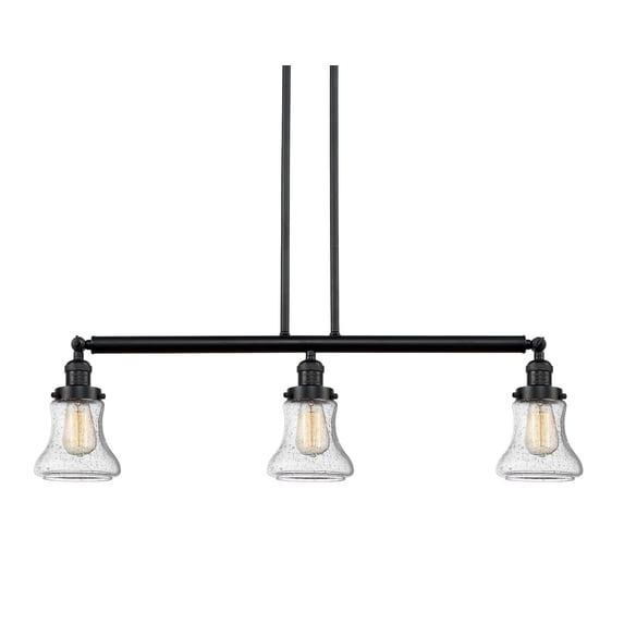 Innovations Lighting 213-BK-G194 Bellmont 3 Light 39" Wide Linear Chandelier - Black