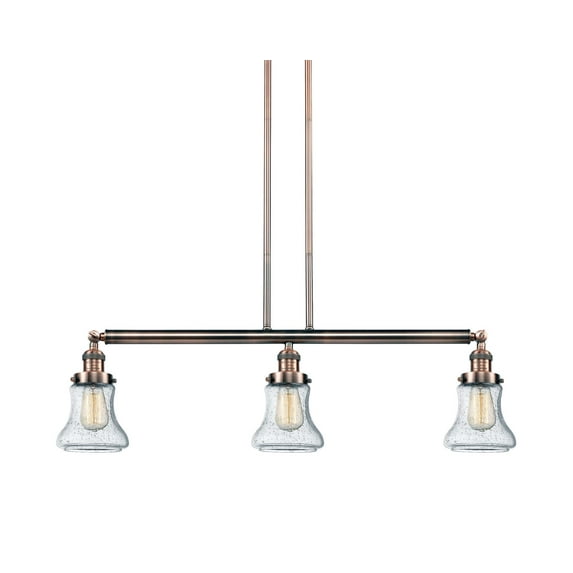 Innovations Lighting 213-S Bellmont Bellmont 3 Light 39" Wide Linear Chandelier - Copper