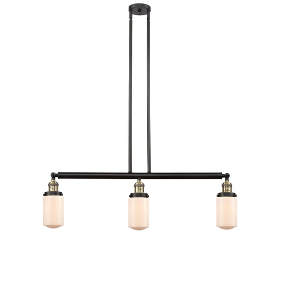 Innovations Lighting 213-BAB-G311 Dover 3 Light 37" Wide Linear Chandelier - MultiColor