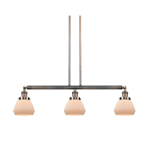 Innovations Lighting 213-S Fulton Fulton 3 Light 39" Wide Linear Chandelier - Copper