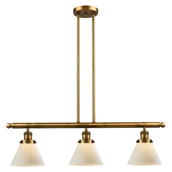 Innovations Lighting 213-S Large Cone Cone 3 Light 40" Wide Commercial Linear Chandelier -