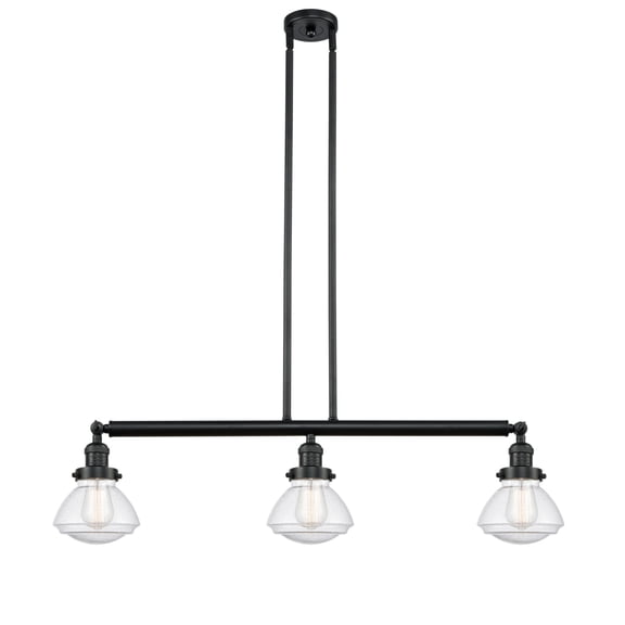 Innovations Lighting 213-S Olean Olean 3 Light 39" Wide Linear Chandelier - Black