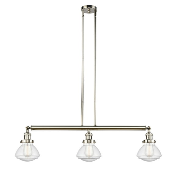Innovations Lighting 213-S Olean Olean 3 Light 39" Wide Linear Chandelier - Nickel