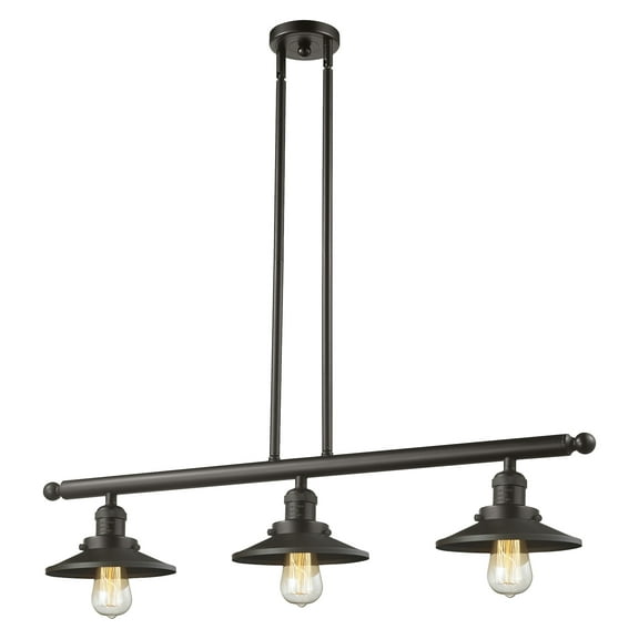 Innovations Lighting 213-S Railroad Railroad 3 Light 41" Wide Linear Chandelier - Bronze