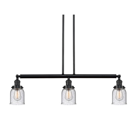 Innovations Lighting 213-BK-G54 Bell 3 Light 38" Wide Commercial Linear Chandelier - Black