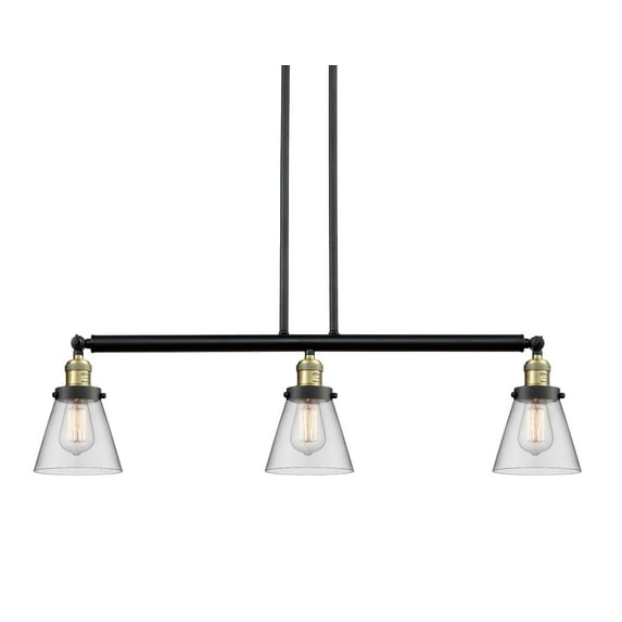 Innovations Lighting 213-S Small Cone Cone 3 Light 39" Wide Commercial Linear Chandelier -