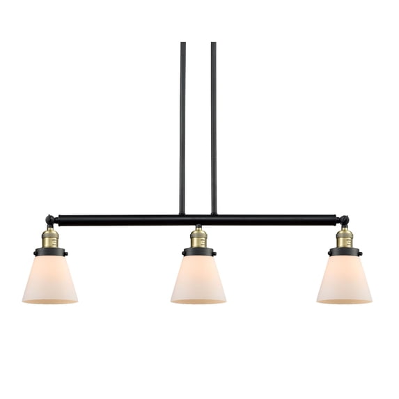 Innovations Lighting 213-BAB-G61 Cone 3 Light 39" Wide Commercial Linear Chandelier -