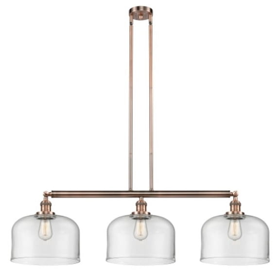 Innovations Lighting 213-AC-G72-L Bell 3 Light 42" Wide Commercial Linear Chandelier -