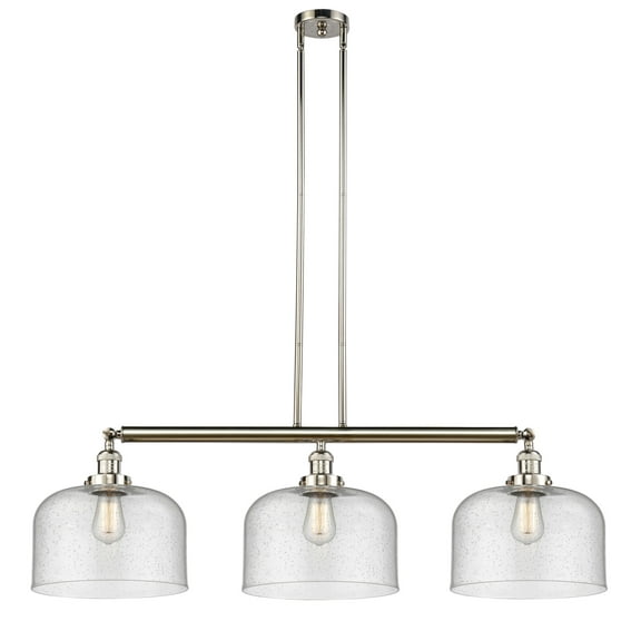 Innovations Lighting 213-PN-G74-L Bell 3 Light 42" Wide Commercial Linear Chandelier -