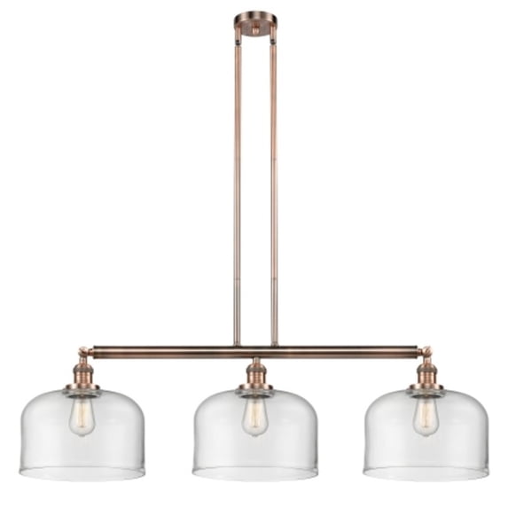 Innovations Lighting 213 X-Large Bell Bell 3 Light 42" Wide Commercial Linear Chandelier -