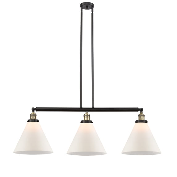 Innovations Lighting 213 X-Large Cone Cone 3 Light 44" Wide Commercial Linear Chandelier -