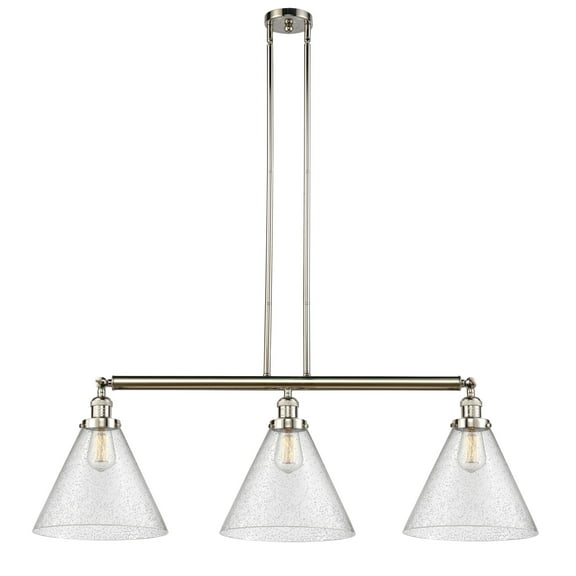 Innovations Lighting 213 X-Large Cone Cone 3 Light 44" Wide Commercial Linear Chandelier -