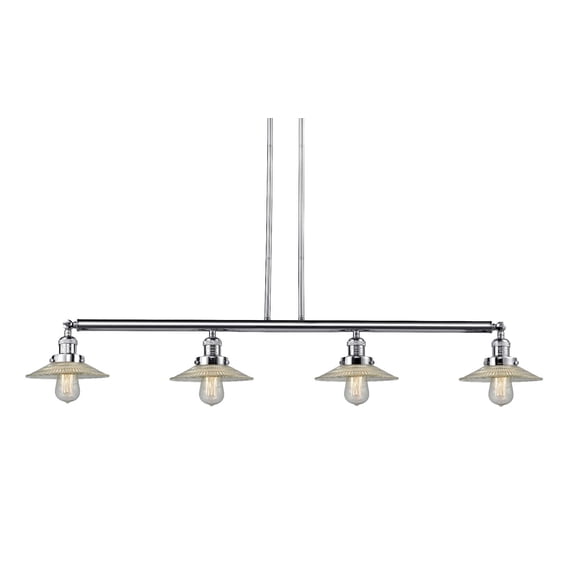 Innovations Lighting 214-S Halophane Halophane 4 Light 53" Wide Linear Chandelier - Chrome
