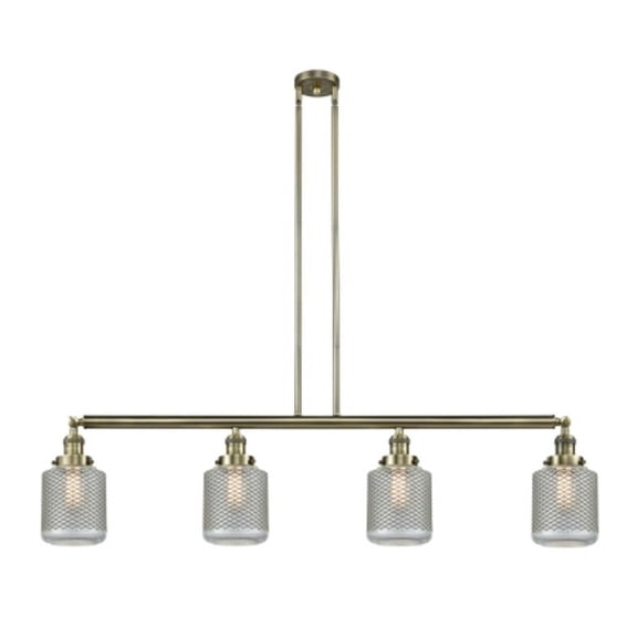 Innovations Lighting 214 Stanton Stanton 4 Light 51" Wide Linear Chandelier - Brass