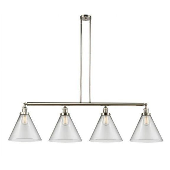 Innovations Lighting 214 X-Large Cone Cone 4 Light 56" Wide Commercial Linear Chandelier -