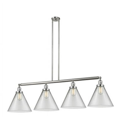 Innovations Lighting 214 X-Large Cone Cone 4 Light 56" Wide Commercial Linear Chandelier -