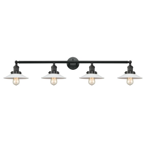 Innovations Lighting 215-BK-G1 Halophane 4 Light 45" Wide Bathroom Vanity Light - White