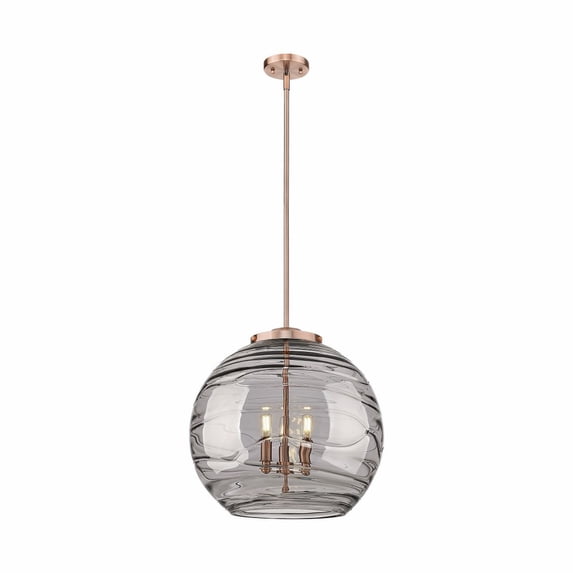 Innovations Lighting - Athens Deco Swirl - 3 Light Pendant In Industrial