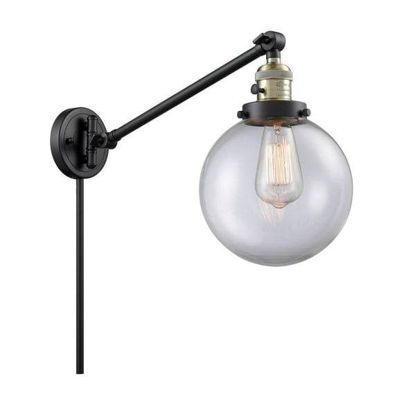 Innovations Lighting 237-8 Beacon Beacon 1 Light 8" Wide Wall Sconce / Pendant - Black /