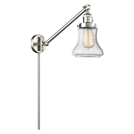 Innovations Lighting 237-SN-G194 Bellmont 1 Light 25" Tall Bathroom Sconce - Nickel