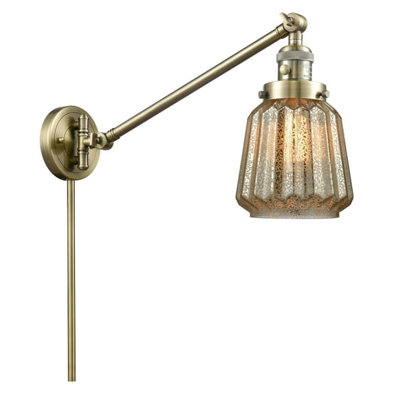 Innovations Lighting 237 Chatham Chatham 1 Light 25" Tall Hardwired Or Plug-In Wall Sconce