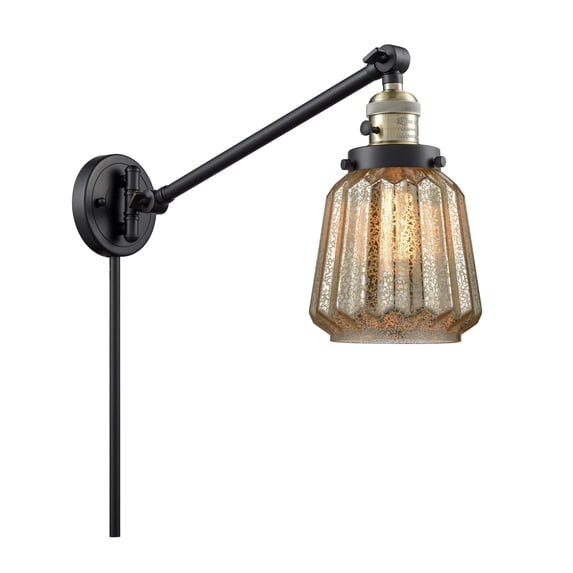 Innovations Lighting 237-BAB-G146 Chatham 1 Light 25" Tall Hardwired Or Plug-In Wall
