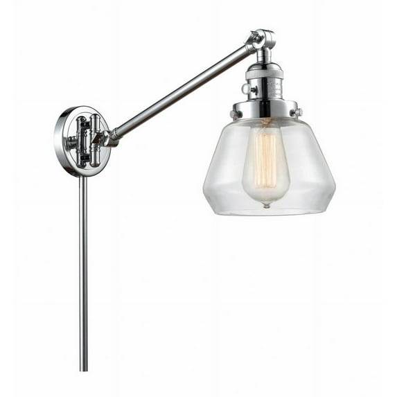 237-PC-G172-Innovations Lighting-Fulton - 1 Light Swing Arm Wall Sconce In Industrial Style-25 Inches Tall and 8 Inches Wide-Polished Chrome