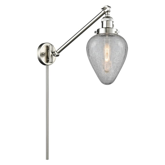 Innovations Lighting 237-SN-G165 Geneseo 1 Light 25" Tall Hardwired Or Plug-In Wall Sconce