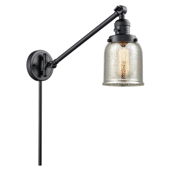 Innovations Lighting 237-BK-G58 Small Bell 1 Light 25" Tall Hardwired Or Plug-In Wall