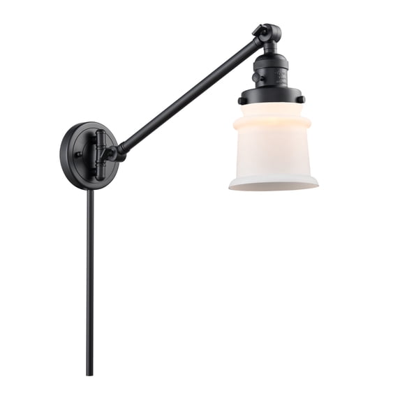 Innovations Lighting 237-BK-G181S Small Canton 1 Light 25" Tall Bathroom Sconce - White
