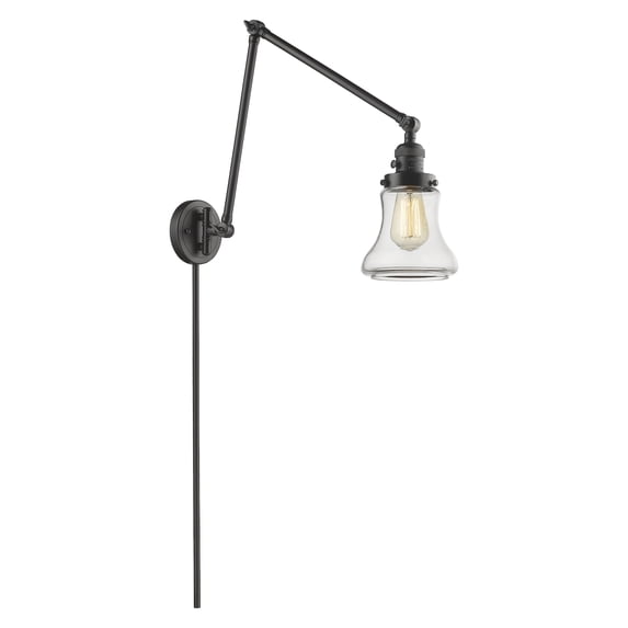 Innovations Lighting 238-OB-G192 Bellmont 1 Light 30" Tall Plug-In Wall Sconce - Bronze