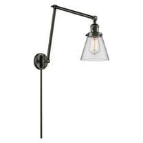 Innovations Lighting 238 Small Cone 1 Light 30" Tall Plug-In Wall Sconce - Bronze