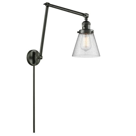 Innovations Lighting 238 Small Cone 1 Light 30" Tall Plug-In Wall Sconce - Bronze
