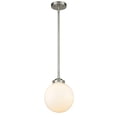thumbnail image 1 of Innovations Lighting 284-1S-8 Beacon 1 Light 8" Wide Mini Pendant - White, 1 of 7