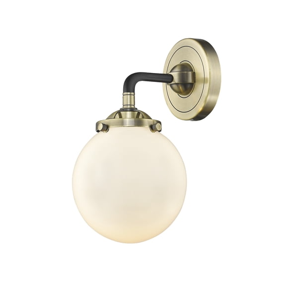 Innovations Lighting 284-1W-BAB-G201-6 Beacon 11" Tall Bathroom Sconce - MultiColor