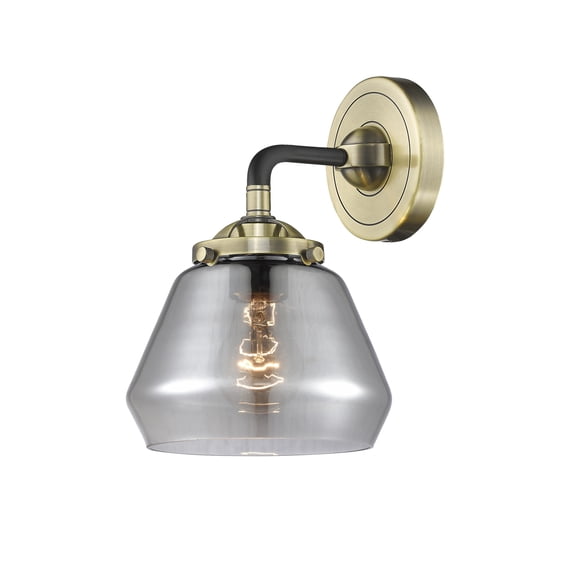 Innovations Lighting 284-1W-BAB-G173 Fulton 1 Light 9" Tall Bathroom Sconce - Black