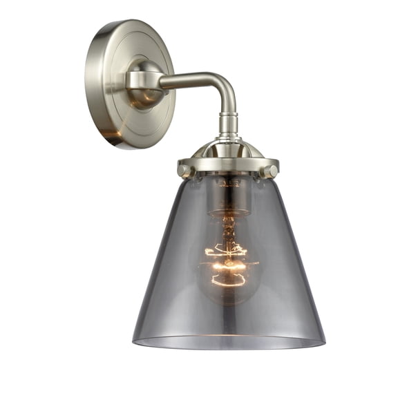 Innovations Lighting 284-1W-SN-G63 Small Cone 1 Light 9" Tall Bathroom Sconce - Nickel