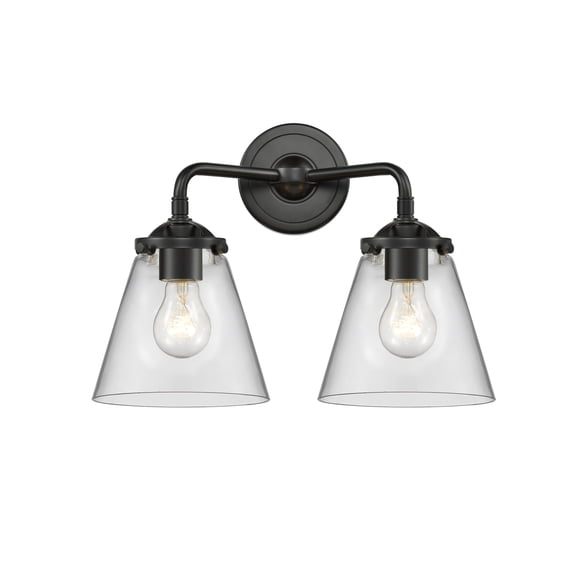 Innovations Lighting 284-2W-OB-G62 Small Cone 2 Light 14" Wide Bathroom Vanity Light -